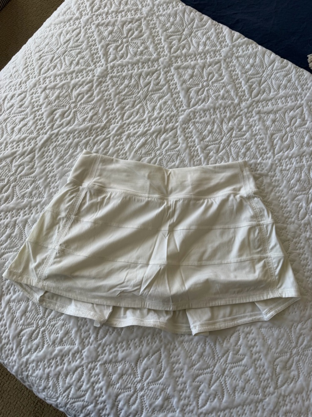 lululemon White Mini Pleated Skirt